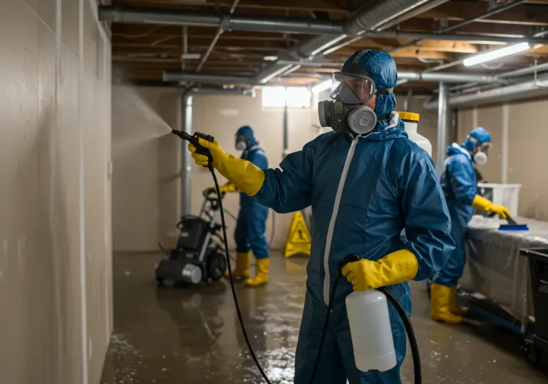 Basement Sanitization and Antimicrobial Treatment process in Trinity, AL